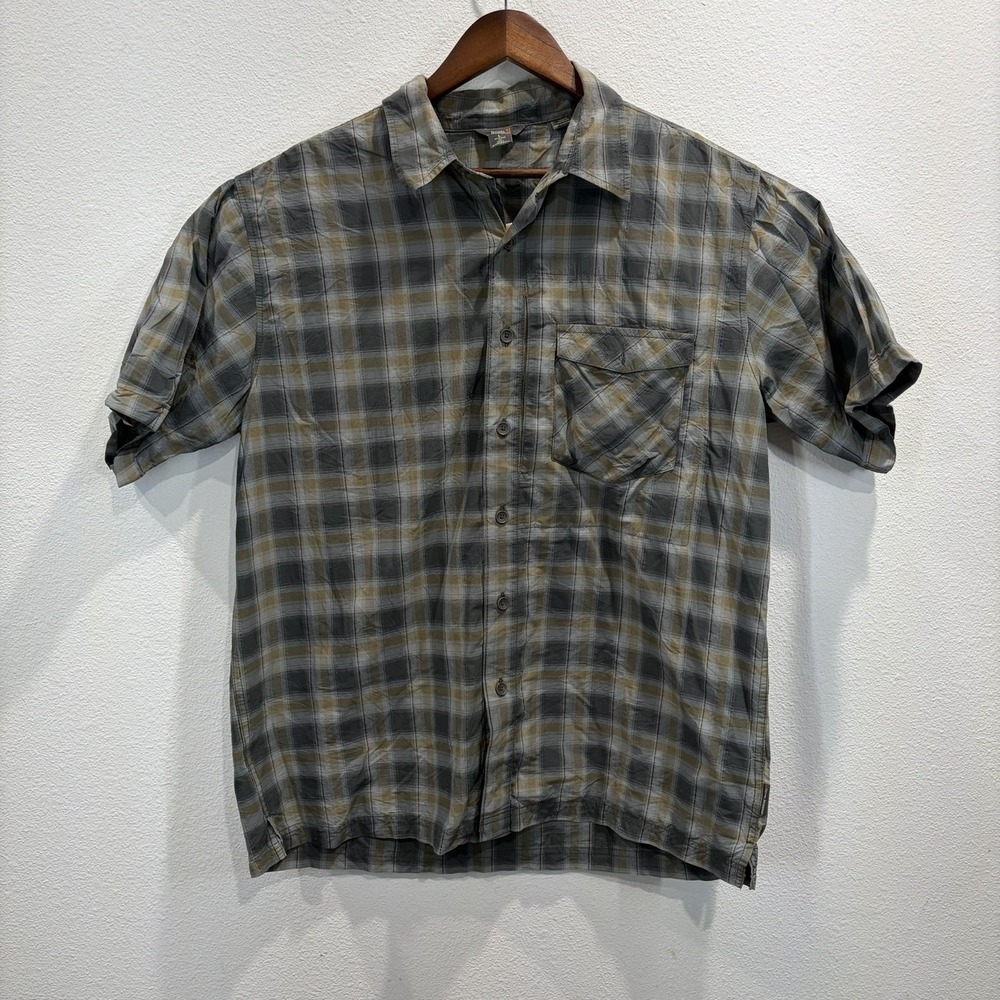 Royal Robbins Men's L Plaid Casual Shirt Short Sleeve Button Up Regular Fit
